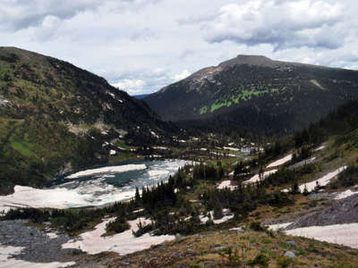 Overlooking the first lake