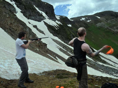 Jake trying skeet shooting