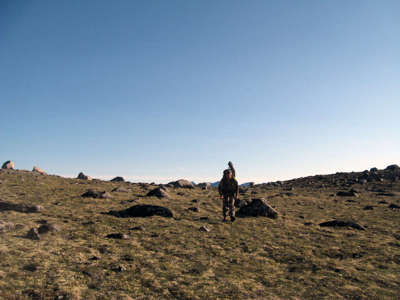 Scott standing on top of the plateau