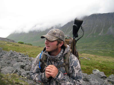 Scott Weir assessing the mountain