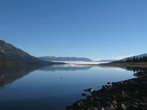 Fog bank on Thutade Lake